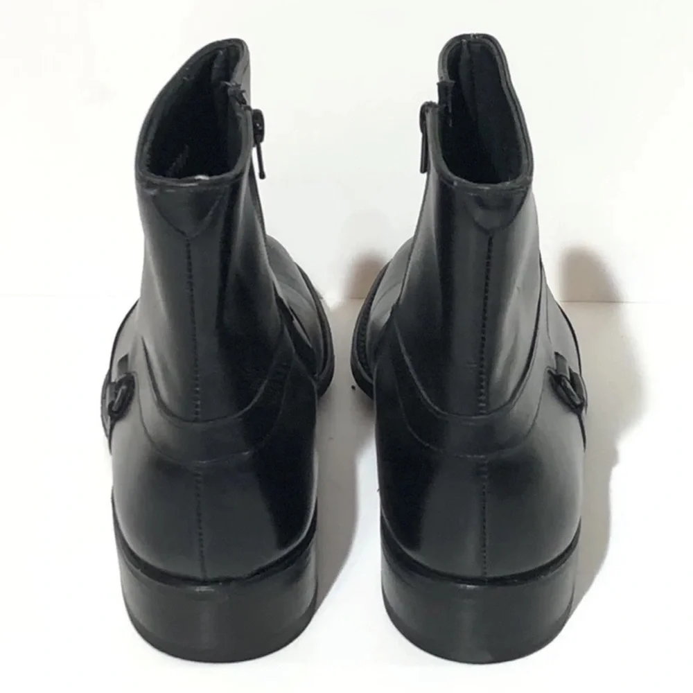 Breather Wright Men’s A Boots Black Arch Preserver Ankle Leather Zip 469